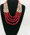 Multi layered African-Nigerian beaded jewelry Necklace